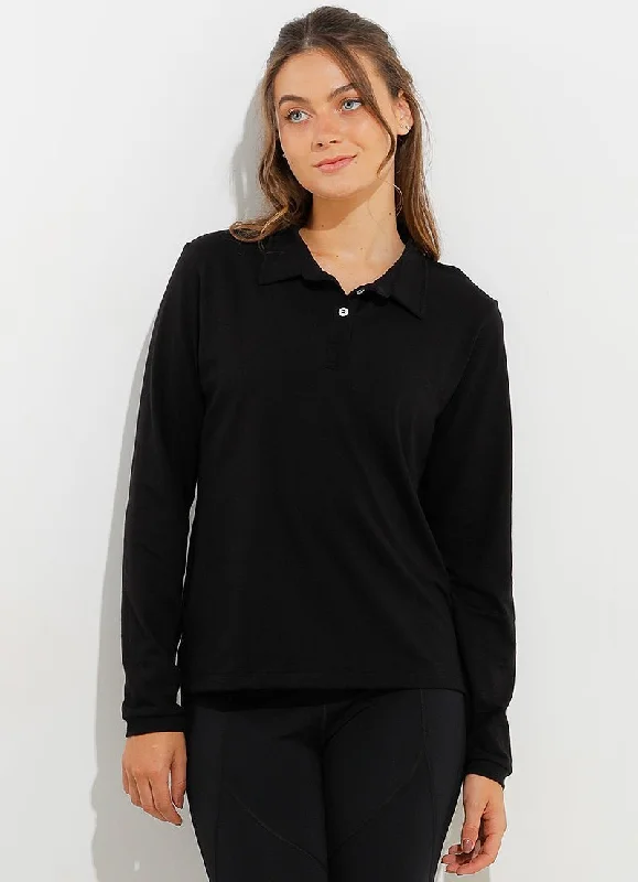 Court LS Polo (Black)