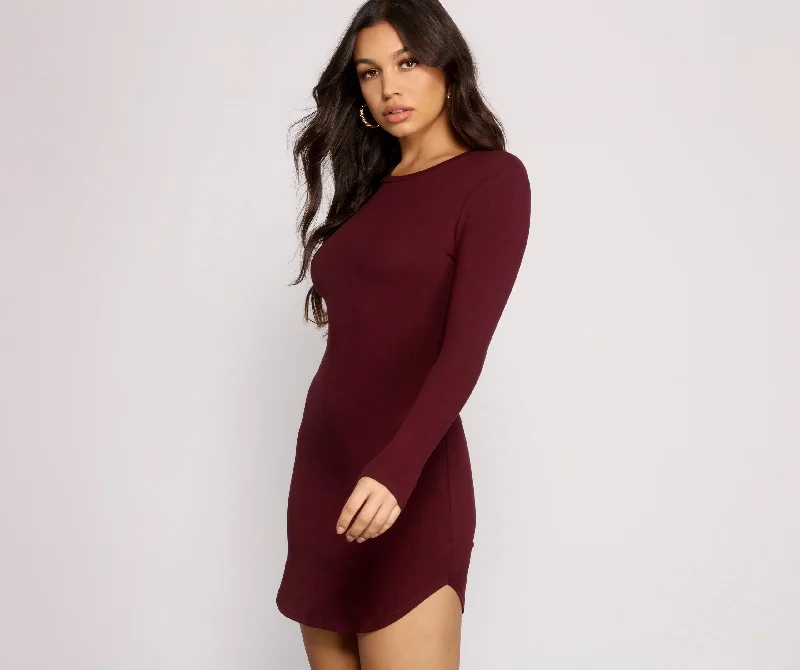 Back to Basics Knit Mini Dress