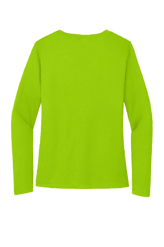 Sport-Tek Womens Competitor Moisture Wicking Long Sleeve V-Neck T-Shirt - Lime Shock Green