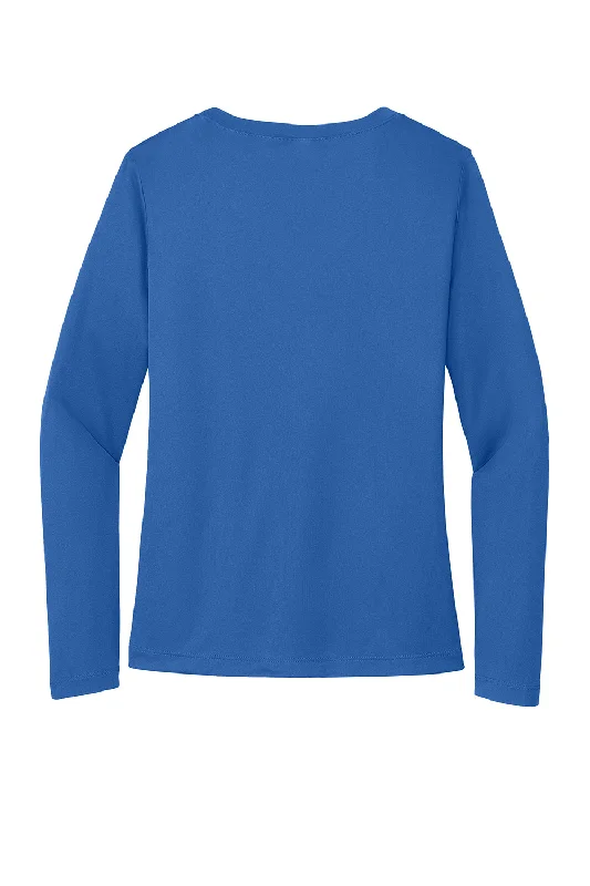 Sport-Tek Womens Competitor Moisture Wicking Long Sleeve V-Neck T-Shirt - True Royal Blue