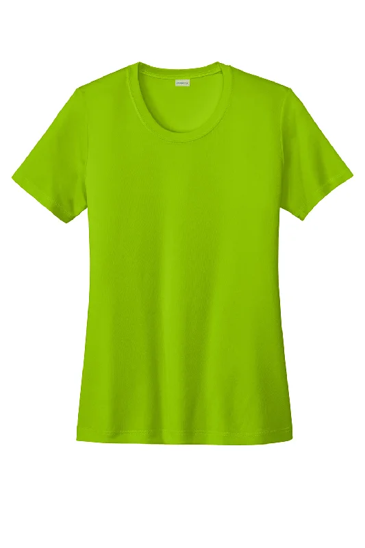 Sport-Tek Womens Competitor Moisture Wicking Short Sleeve Crewneck T-Shirt - Lime Shock Green