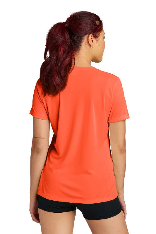 Sport-Tek Womens Competitor Moisture Wicking Short Sleeve Crewneck T-Shirt - Neon Orange